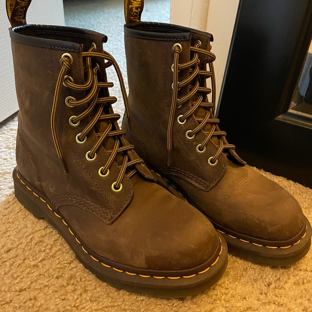 Brown doc martens